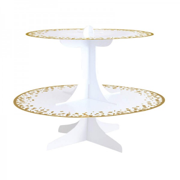 Etagere Cupcake Weiss & Gold