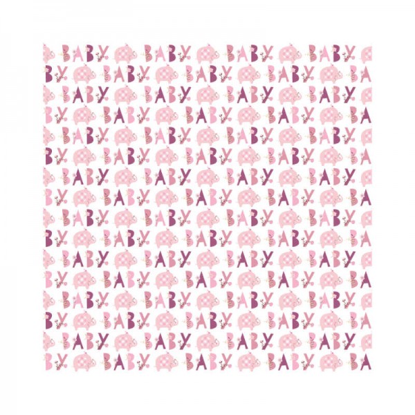 Geschenkpapier Babyfant rosa