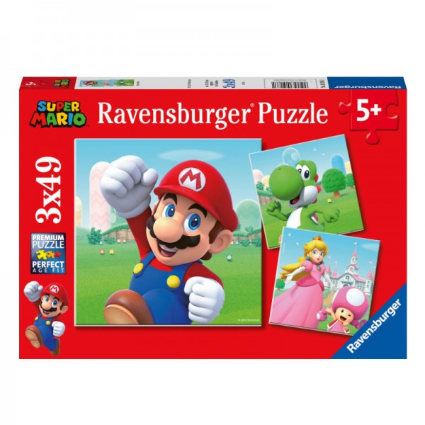 Puzzle Super Mario, 3 x 49-tlg.
