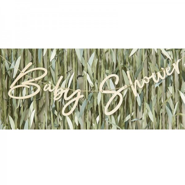 Holz Banner Botanical Baby Shower