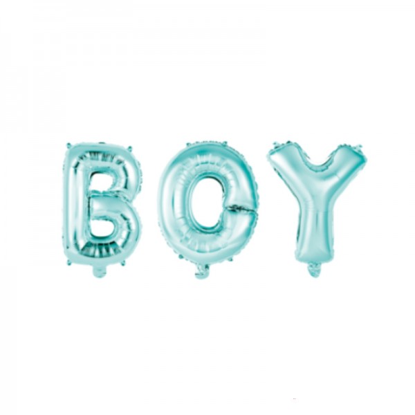 Ballon en plastique Boy bleu turquoise