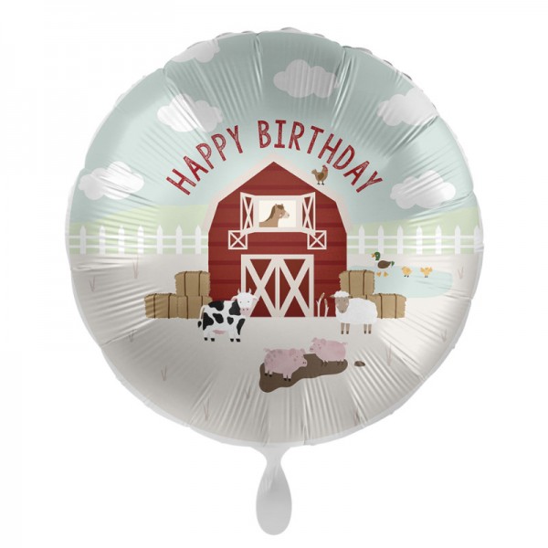 Folienballon Happy Birthday Bauernhof