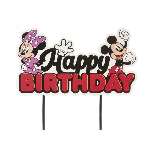 Cake Topper Mickey & Minnie Happy Birthday