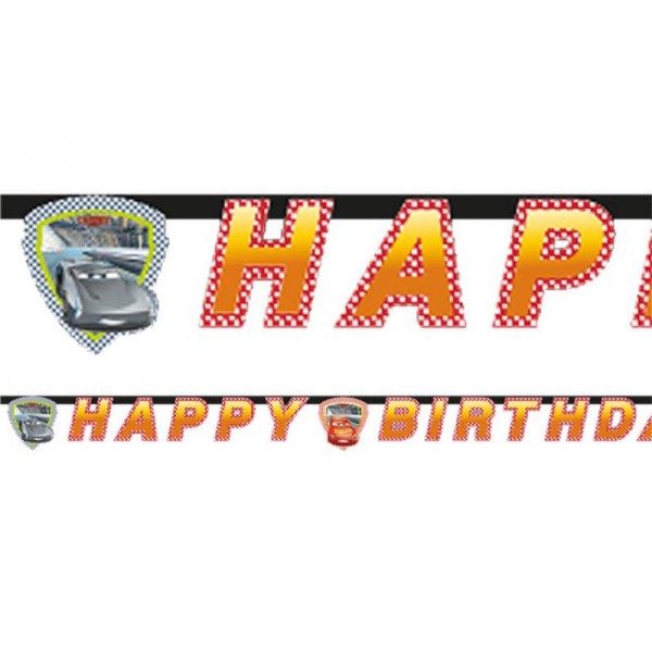 Girlande Happy Birthday Cars 3