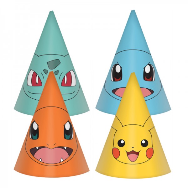 Chapeaux de fête Pokémon, 8 pcs.