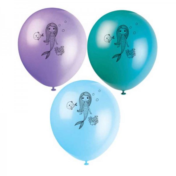 Luftballons Meerjungfrau, 8 Stk.