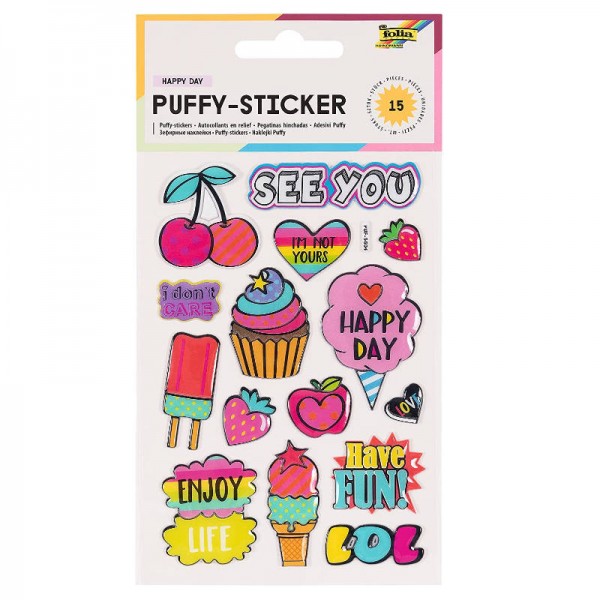Puffy-Sticker Happy Day