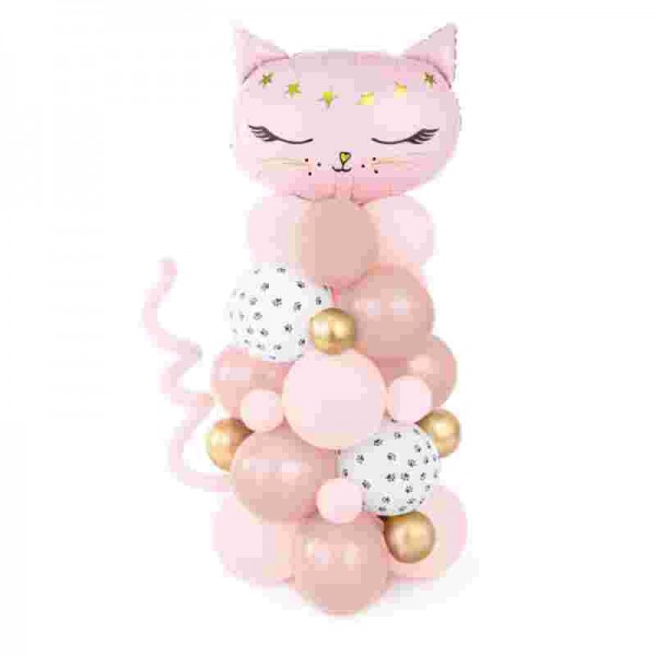 Ballonbogen Katze pink