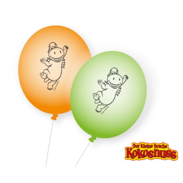 Luftballons der kleine Drache Kokosnuss, 8 Stk.