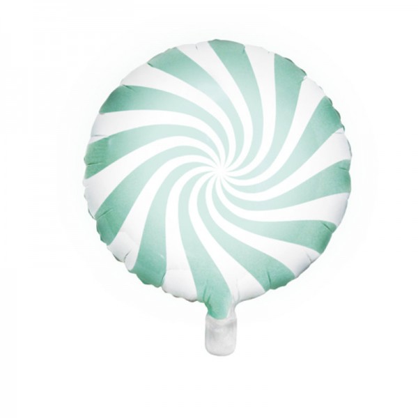 Folienballon rund Mint & Weiss