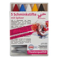Theater Schminkstifte mit Spitzer, 5 Stk