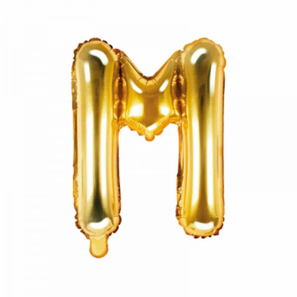 "Folienballon Buchstabe ""M"" gold, 1 Stk."