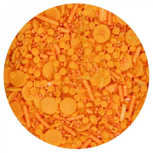 Funcakes Copeaux de sucre Medley orange, 70g.