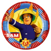 Teller Feuerwehrmann Sam, 23 cm, 8 Stk.