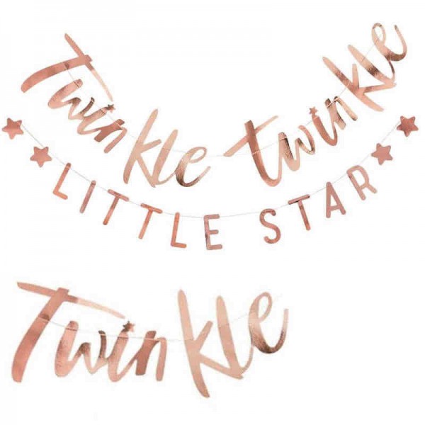 Banner Twinkle Star Rose Gold