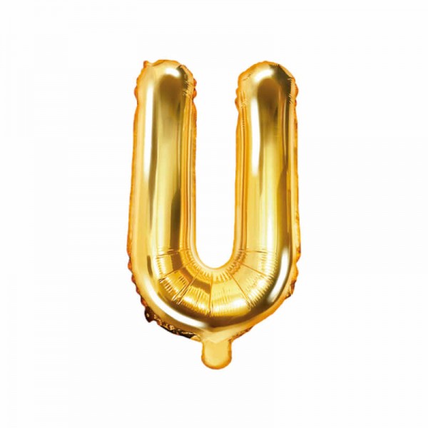 "Folienballon Buchstabe ""U"" gold, 1 Stk."