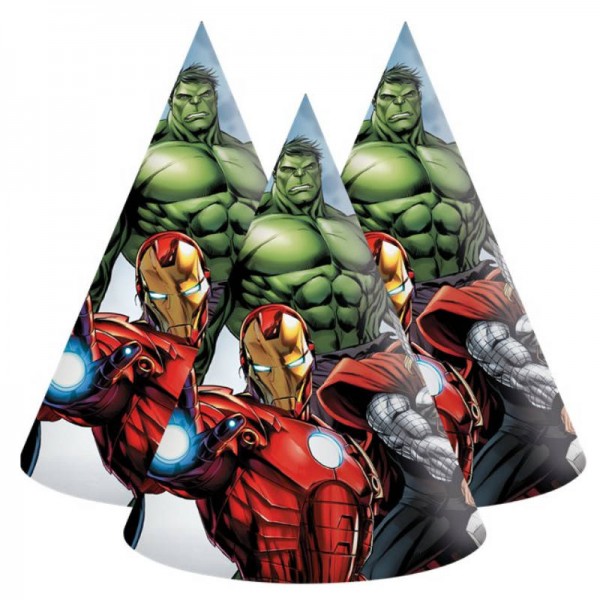 Partyhüte Avengers, 6 Stk.
