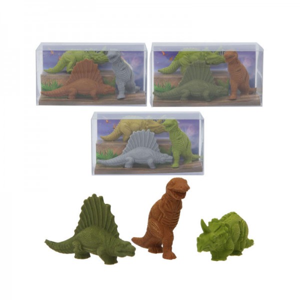 Set de gommes dinosaures
