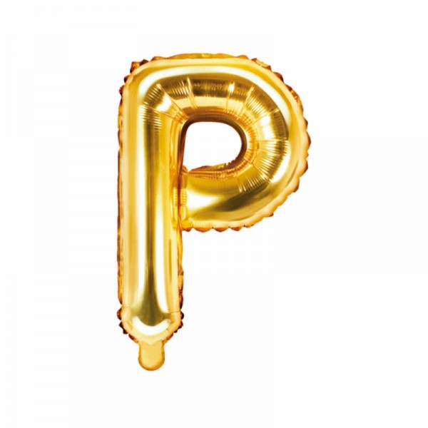 "Folienballon Buchstabe ""P"" gold, 1 Stk."