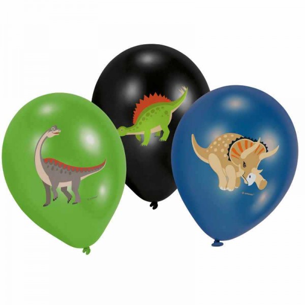 Luftballons Happy Dino, 6 Stk.