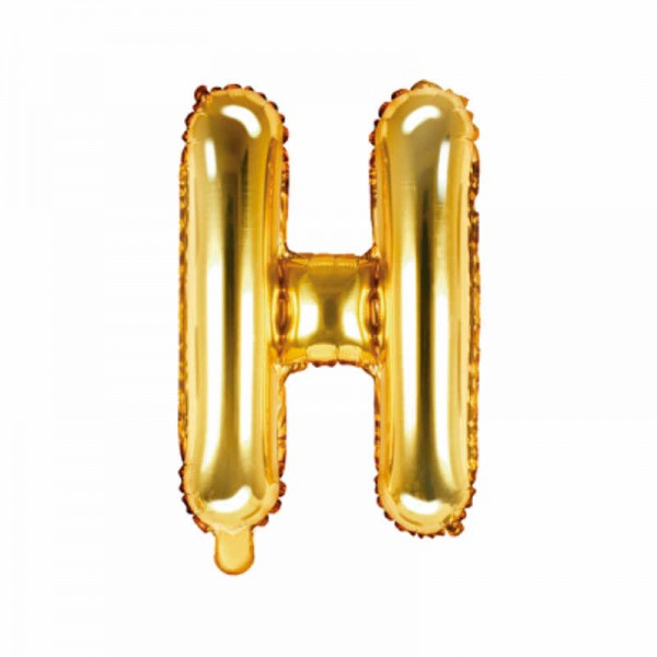 "Folienballon Buchstabe ""H"" gold, 1 Stk."