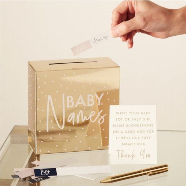 Gold Baby Namen Box