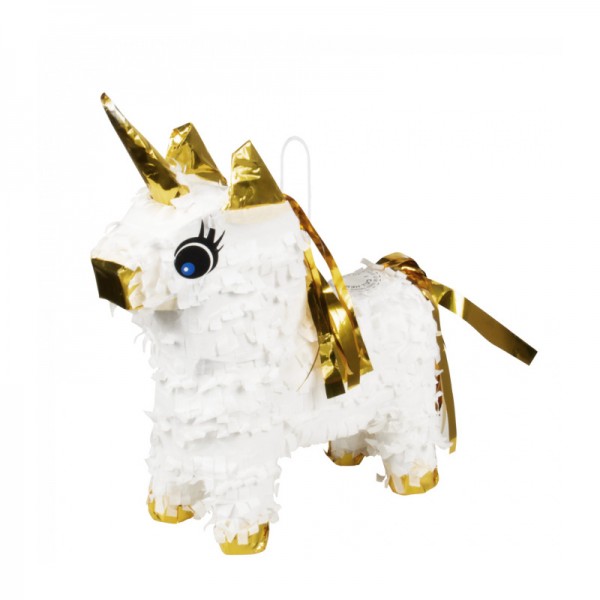 Mini-Piñata goldenes Einhorn