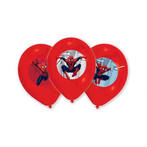 Luftballons Spiderman, 6 Stk.