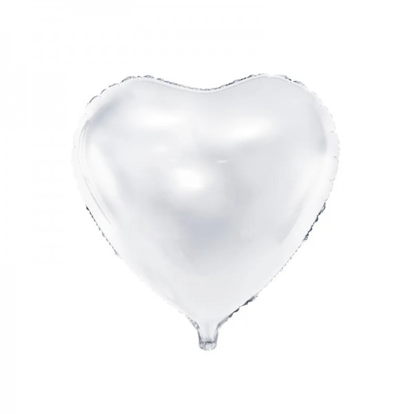 Ballon transparent cœur argent