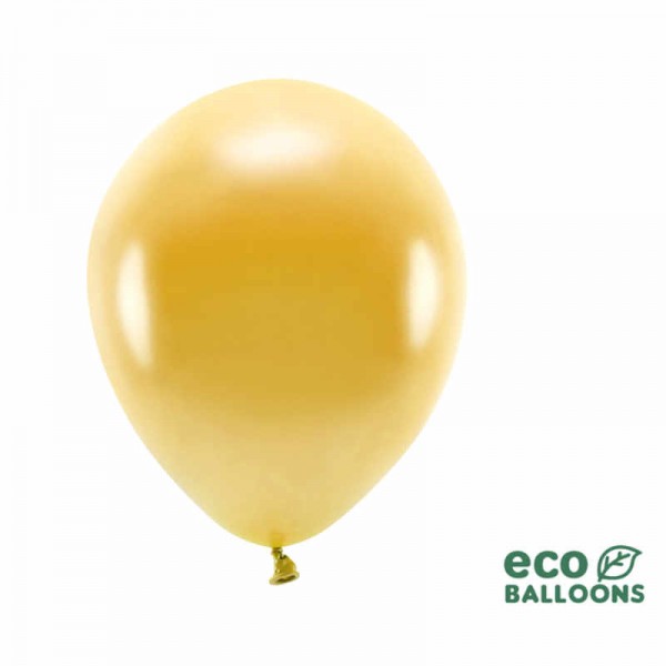 Luftballons Öko metallic gold, 10 Stk.
