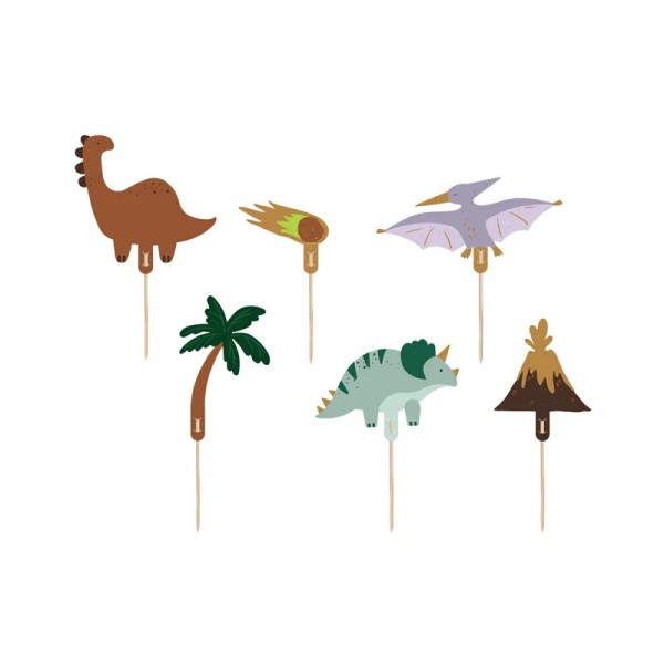 Cake Topper Dinosaure, 6 pièces