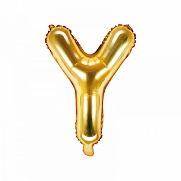 "Folienballon Buchstabe ""Y"" gold, 1 Stk."