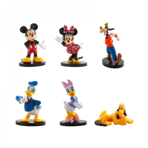 Figurines de décoration de gâteaux Mickey Mouse, 6 pcs.