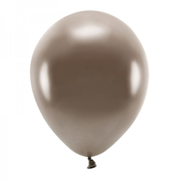 Luftballons Öko metallic braun, 10 Stk.