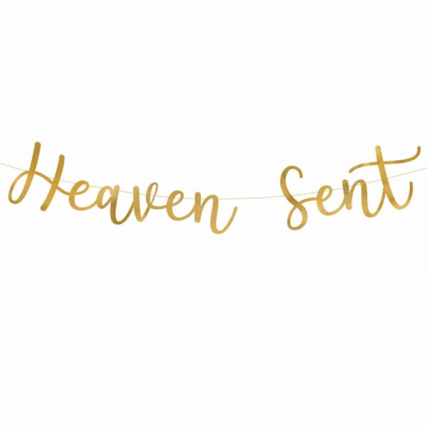 "Banner Taufe ""Heaven Sent"" Gold"