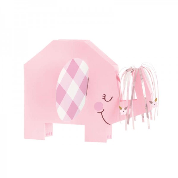 Tischaufsteller Babyfant rosa, 1 Stk.
